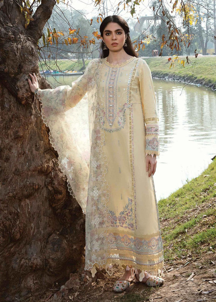 Qline by Qalamkar Embroidered Lawn Suits Unstitched 3 Piece QLM23Q AK-02 Vida - Luxury Collection
