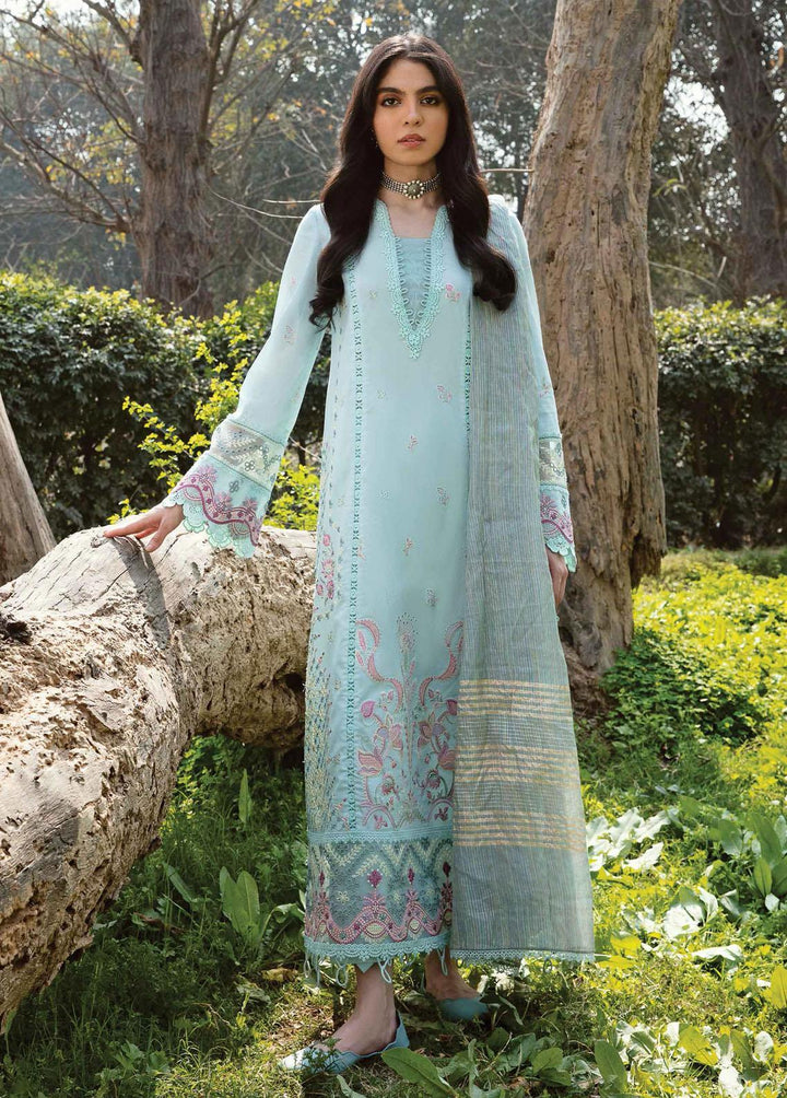 Qline by Qalamkar Embroidered Lawn Suits Unstitched 3 Piece QLM23Q AK-06 Layla - Luxury Collection