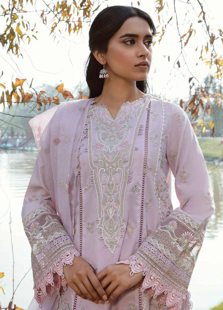 Qline by Qalamkar Embroidered Lawn Suits Unstitched 3 Piece QLM23Q AK-08 Sibel - Luxury Collection