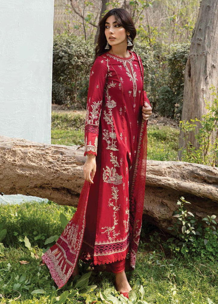 Qline by Qalamkar Embroidered Lawn Suits Unstitched 3 Piece QLM23Q AK-10 Kiera - Luxury Collection
