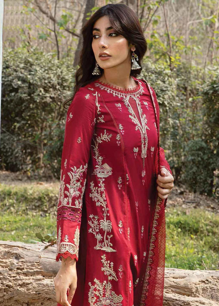 Qline by Qalamkar Embroidered Lawn Suits Unstitched 3 Piece QLM23Q AK-10 Kiera - Luxury Collection