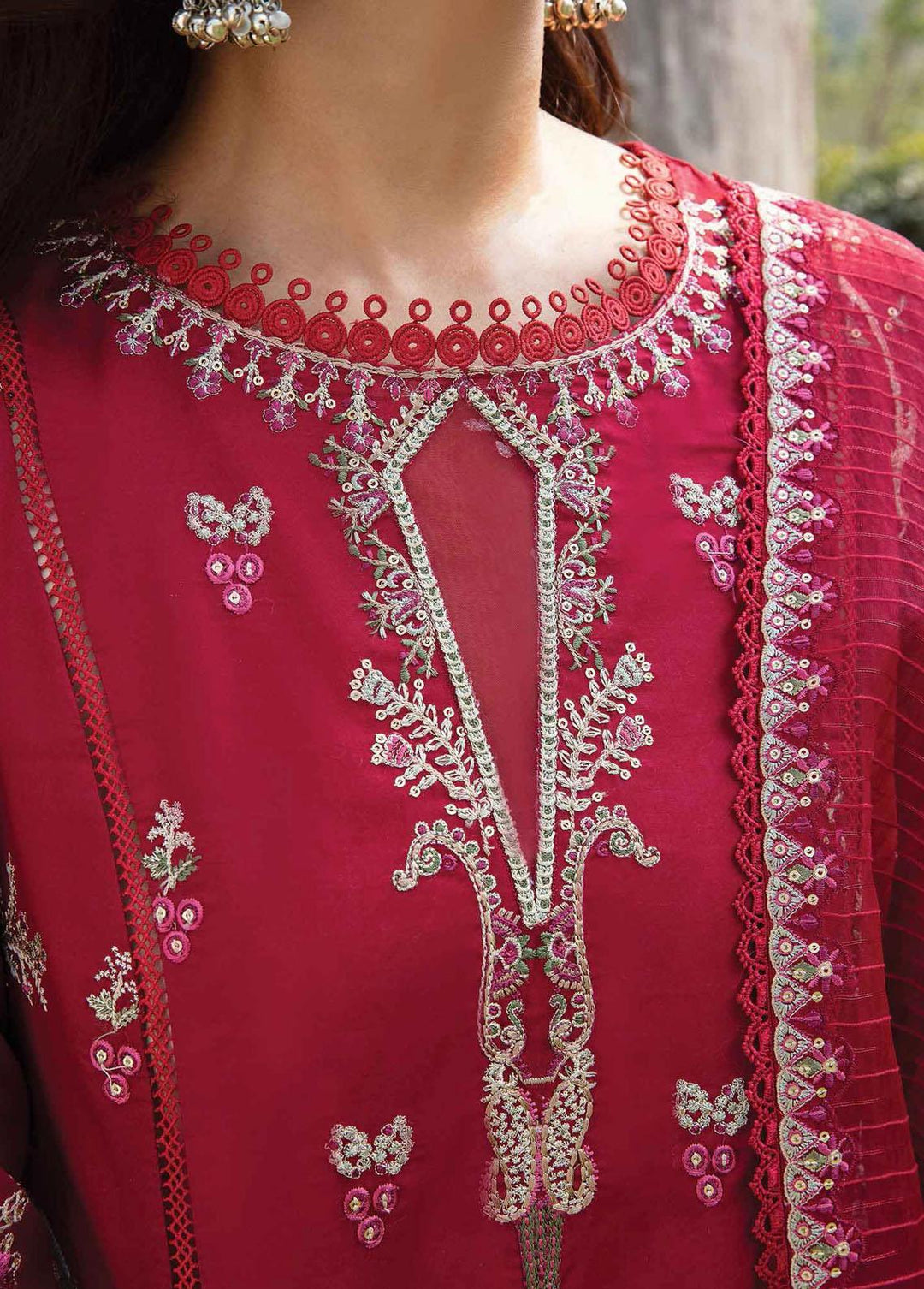 Qline by Qalamkar Embroidered Lawn Suits Unstitched 3 Piece QLM23Q AK-10 Kiera - Luxury Collection