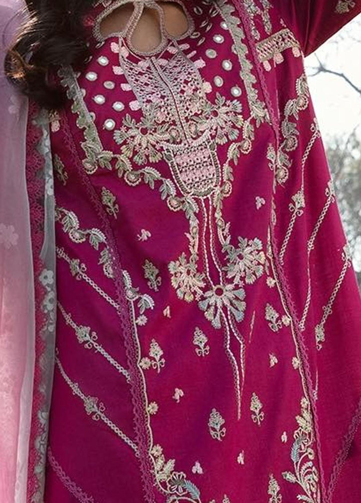 Qline by Qalamkar Embroidered Lawn Suits Unstitched 3 Piece QLM23Q AK-13 Larisa - Luxury Collection