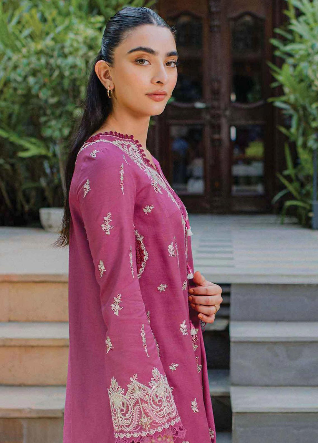 Qline By Qalamkar Embroidered Linen Suits Unstitched 3 Piece QLM23LN WL-03 Sera - Winter Collection