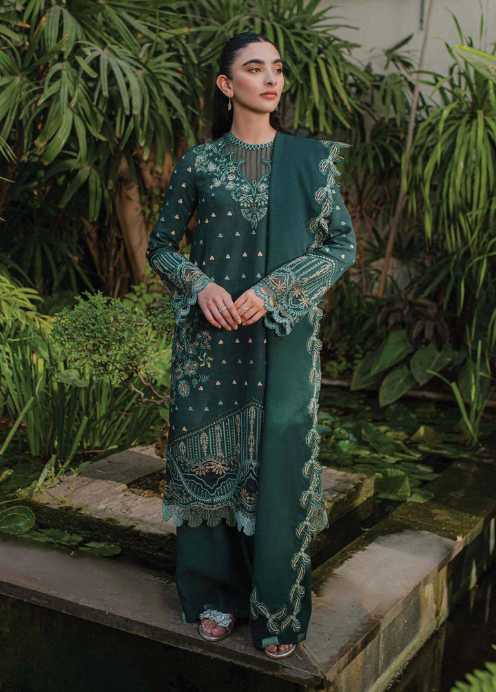 Qline By Qalamkar Embroidered Linen Suits Unstitched 3 Piece QLM23LN WL-05 Aurora - Winter Collection