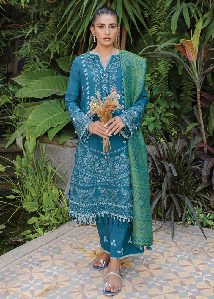 Qline By Qalamkar Embroidered Linen Suits Unstitched 3 Piece QLM23LN WL-08 Solene - Winter Collection