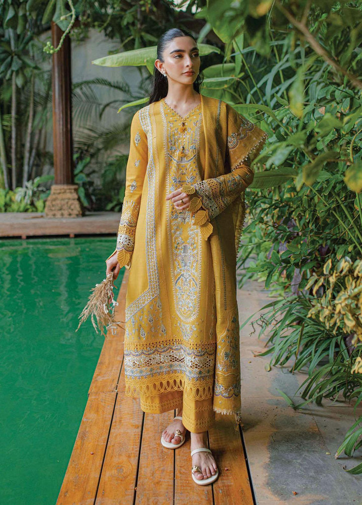 Qline By Qalamkar Embroidered Linen Suits Unstitched 3 Piece QLM23LN WL-09 Valeria - Winter Collection