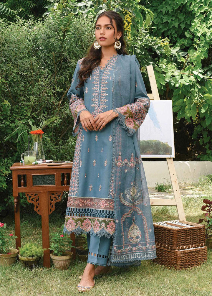 Qline by Qalamkar Embroidered Linen Suits Unstitched 3 Piece QLM22Q 10 Rooh - Winter Collection