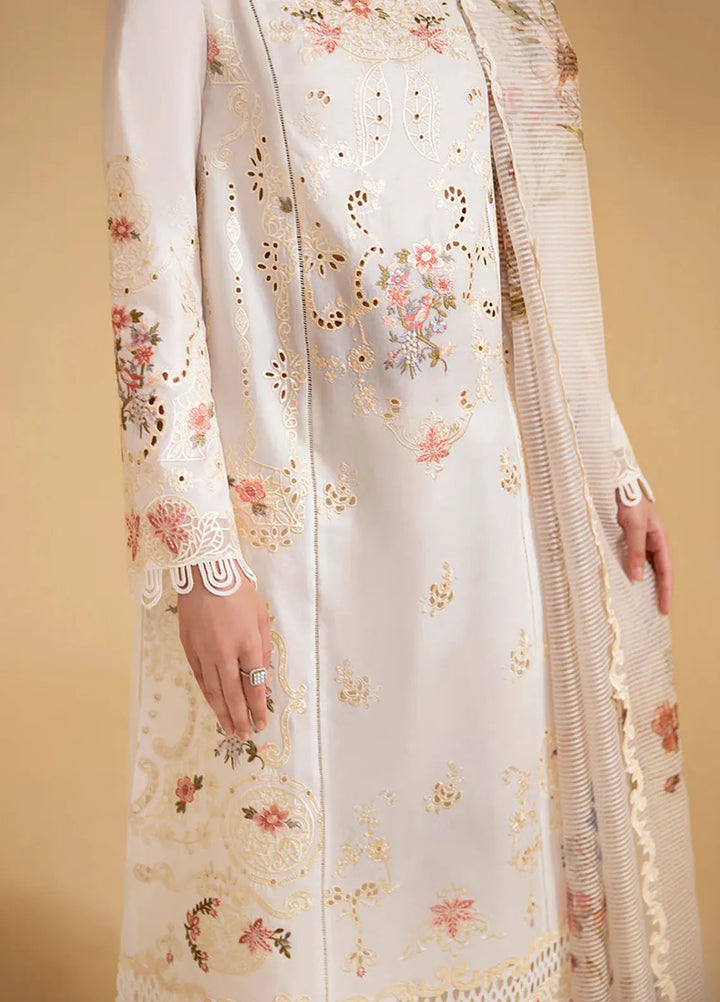 Qlinekari By Qalamkar Chikankari Lawn Suit Unstitched 3 Piece QLM24QK SQ-01 Sarv - Summer Collection