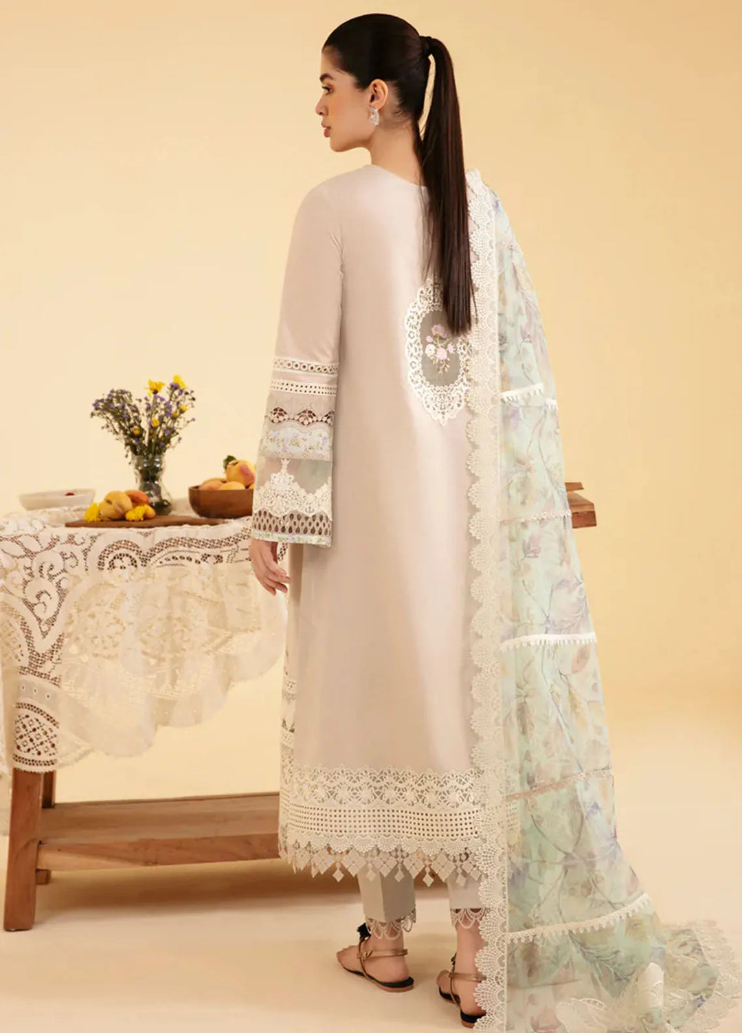 Qlinekari By Qalamkar Chikankari Lawn Suit Unstitched 3 Piece QLM24QK SQ-13 Aysel - Summer Collection