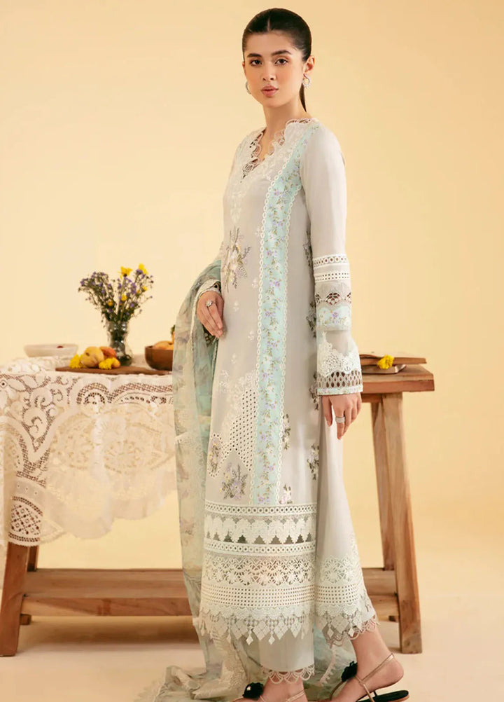 Qlinekari By Qalamkar Chikankari Lawn Suit Unstitched 3 Piece QLM24QK SQ-13 Aysel - Summer Collection