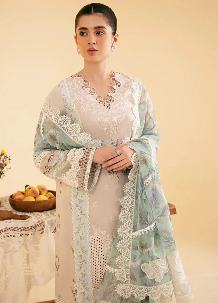 Qlinekari By Qalamkar Chikankari Lawn Suit Unstitched 3 Piece QLM24QK SQ-13 Aysel - Summer Collection