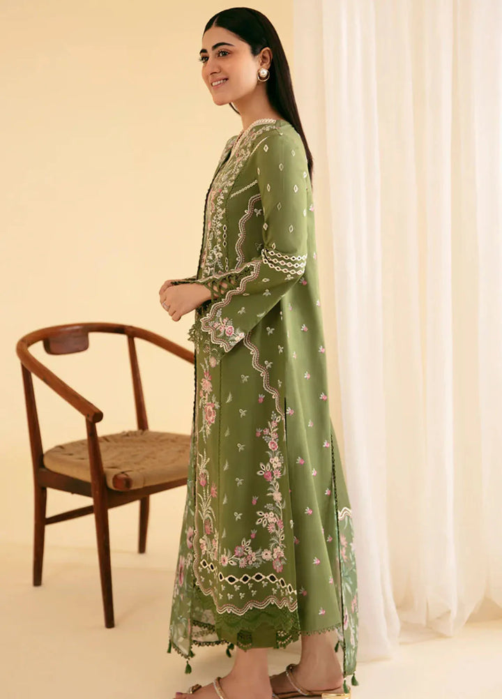 Qlinekari By Qalamkar Chikankari Lawn Suit Unstitched 3 Piece QLM24QK SQ-14 Semal - Summer Collection