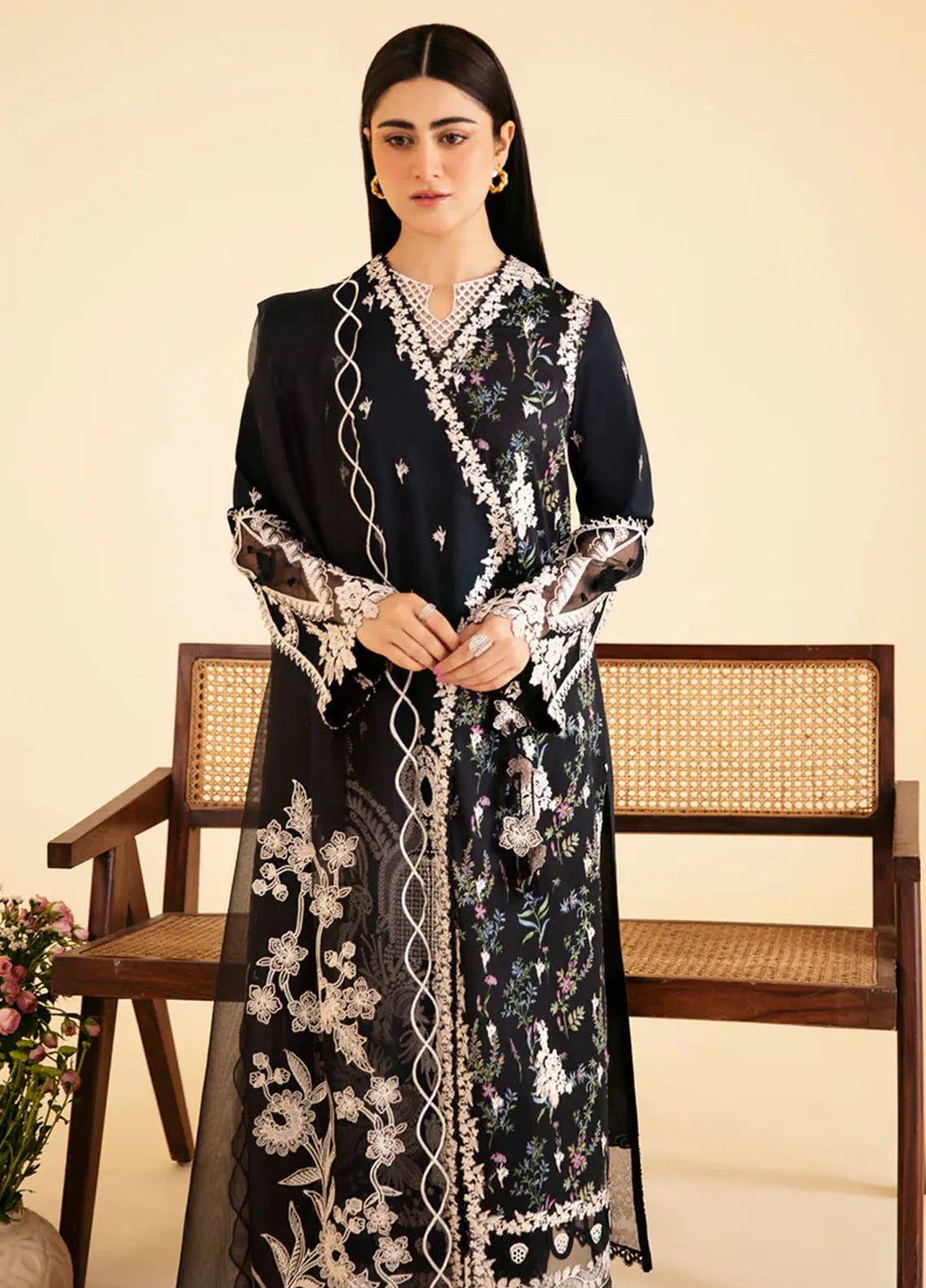 Qlinekari By Qalamkar Embroidered Lawn Suit Unstitched 3 Piece QLM24QK SQ-03 Marwa - Summer Collection