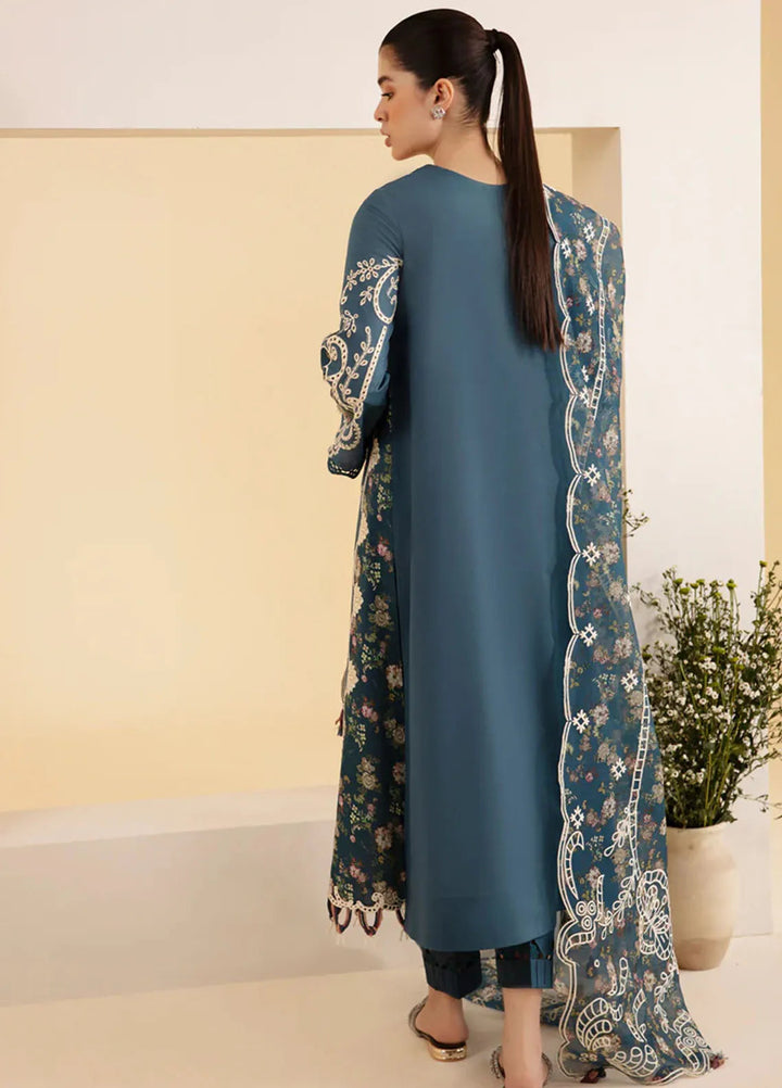 Qlinekari By Qalamkar Chikankari Lawn Suit Unstitched 3 Piece QLM24QK SQ-05 Ela - Summer Collection
