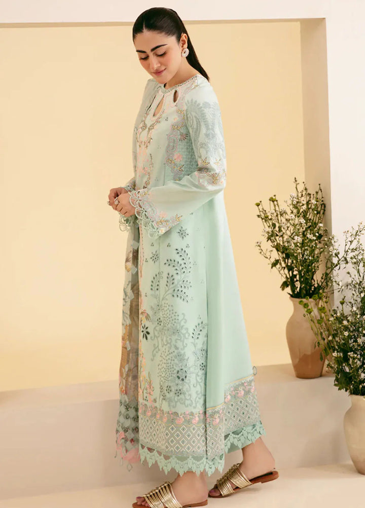 Qlinekari By Qalamkar Chikankari Lawn Suit Unstitched 3 Piece QLM24QK SQ-06 Afrozeh - Summer Collection