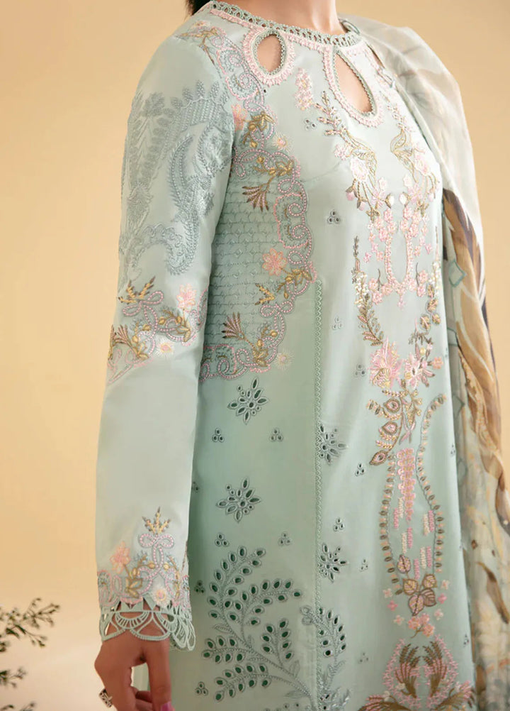 Qlinekari By Qalamkar Chikankari Lawn Suit Unstitched 3 Piece QLM24QK SQ-06 Afrozeh - Summer Collection