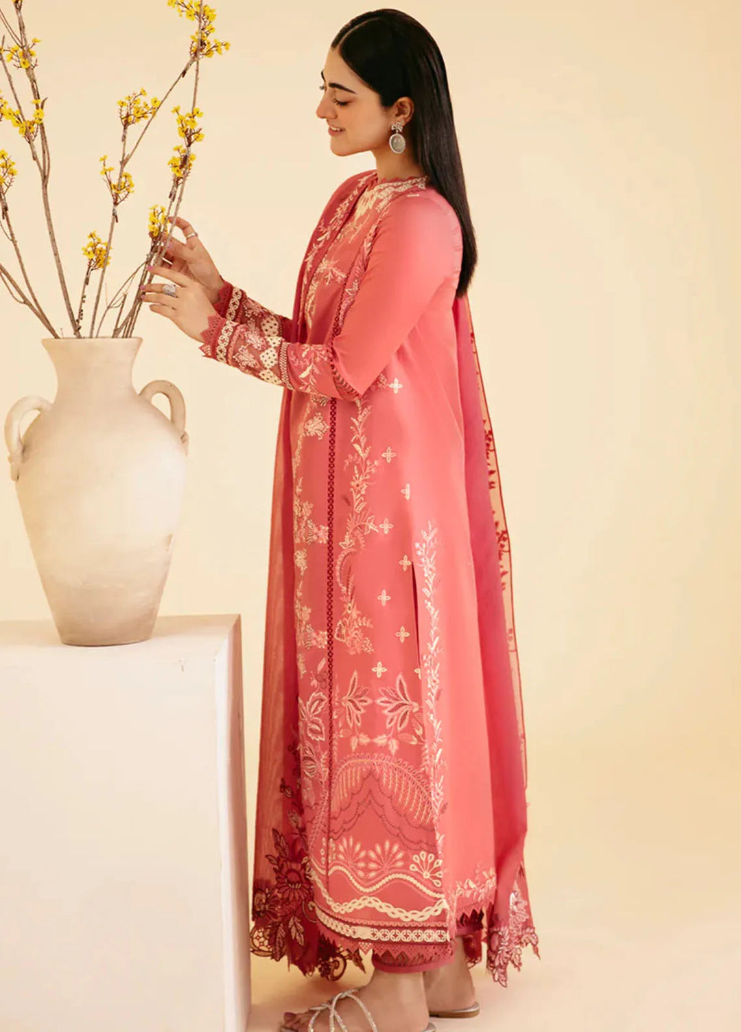 Qlinekari By Qalamkar Embroidered Lawn Suit Unstitched 3 Piece QLM24QK SQ-09 Sena - Summer Collection