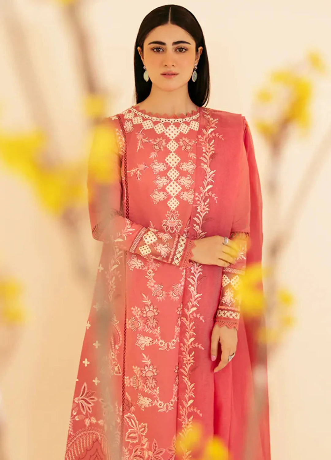 Qlinekari By Qalamkar Embroidered Lawn Suit Unstitched 3 Piece QLM24QK SQ-09 Sena - Summer Collection