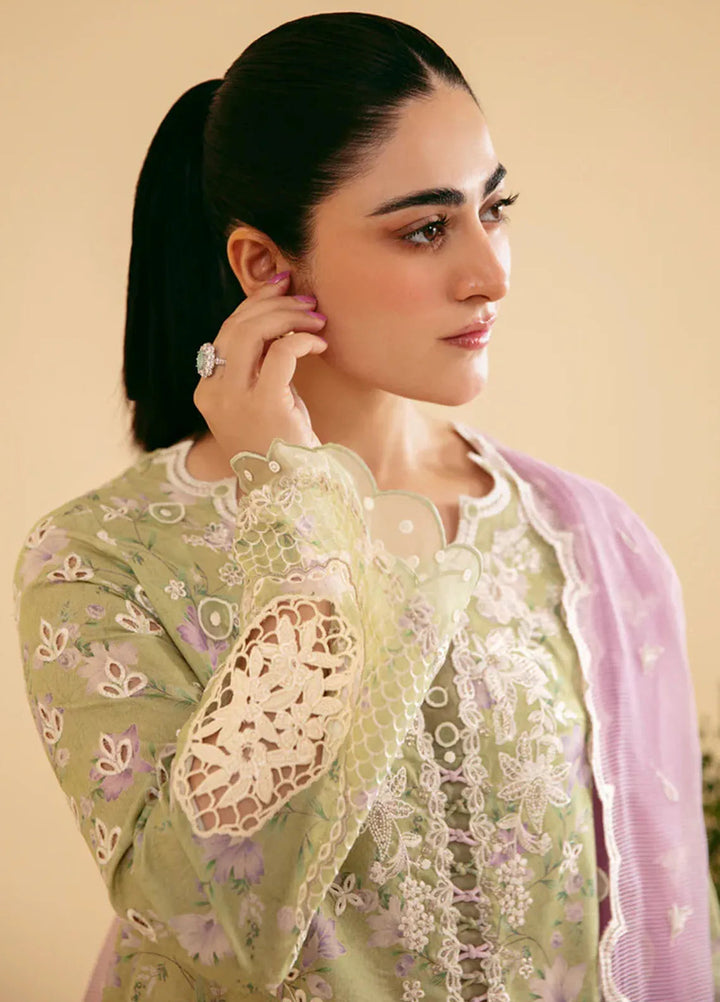 Qlinekari By Qalamkar Chikankari Lawn Suit Unstitched 3 Piece QLM24QK SQ-10 Vehja - Summer Collection