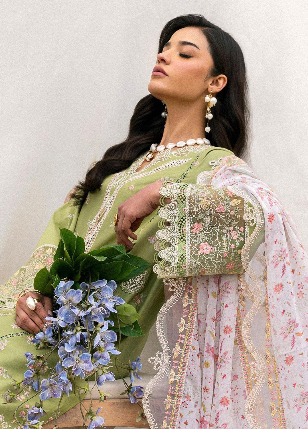 Qlinekari by Qalamkar Embroidered Lawn Suits Unstitched 3 Piece QLM25QK DC-01 Lovisa - Summer Collection
