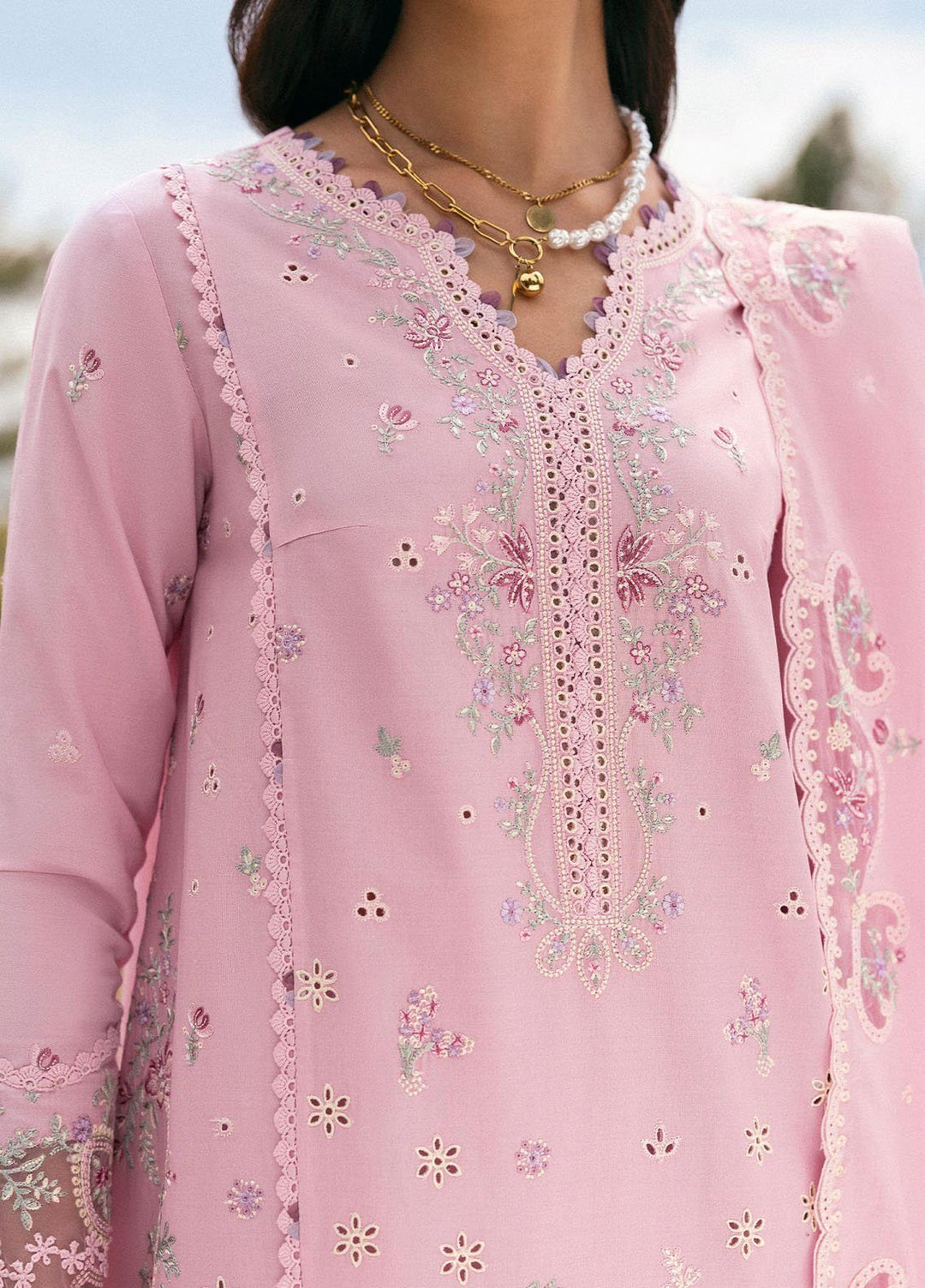 Qlinekari by Qalamkar Embroidered Lawn Suits Unstitched 3 Piece QLM25QK DC-02 Freja - Summer Collection