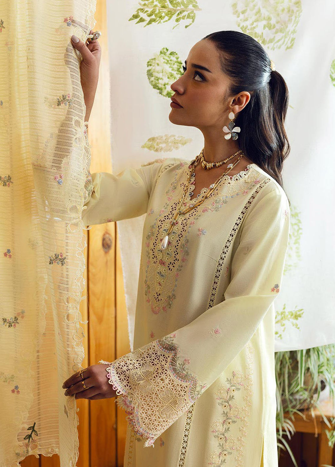 Qlinekari by Qalamkar Embroidered Lawn Suits Unstitched 3 Piece QLM25QK DC-04 Keva - Summer Collection