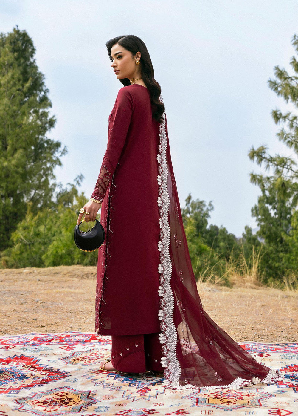 Qlinekari by Qalamkar Embroidered Lawn Suits Unstitched 3 Piece QLM25QK DC-06 Aila - Summer Collection