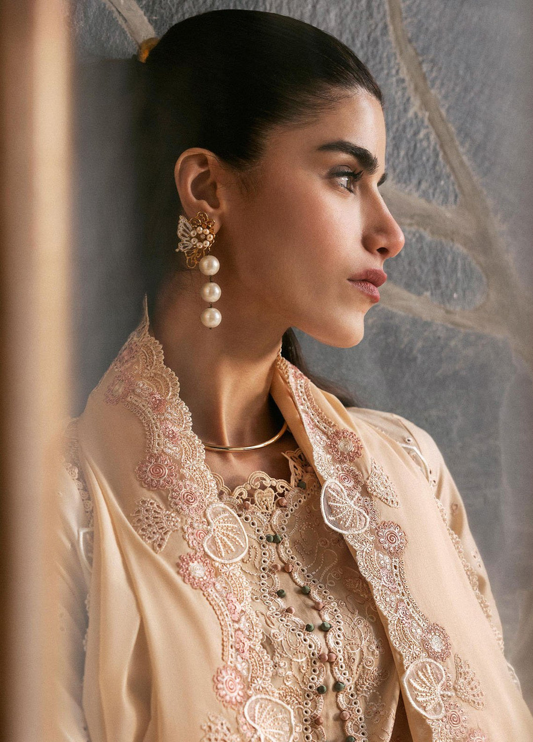 Qlinekari by Qalamkar Embroidered Lawn Suits Unstitched 3 Piece QLM25QK DC-12 Disa - Summer Collection