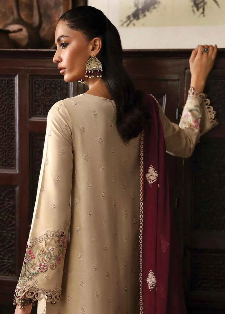 Qlinekari By Qalamkar Embroidered Linen Suit Unstitched 3 Piece QLM24QL LM-01 Faye - Fall Collection