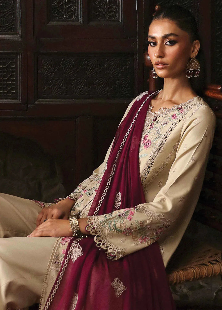 Qlinekari By Qalamkar Embroidered Linen Suit Unstitched 3 Piece QLM24QL LM-01 Faye - Fall Collection