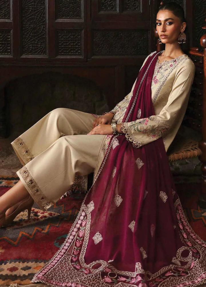 Qlinekari By Qalamkar Embroidered Linen Suit Unstitched 3 Piece QLM24QL LM-01 Faye - Fall Collection
