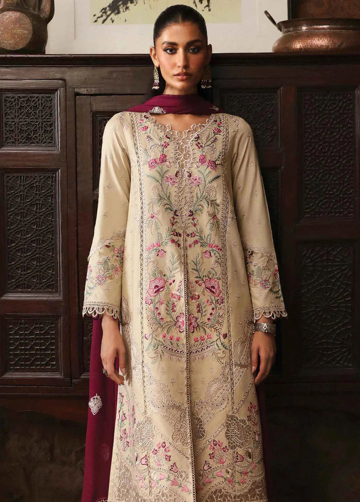 Qlinekari By Qalamkar Embroidered Linen Suit Unstitched 3 Piece QLM24QL LM-01 Faye - Fall Collection