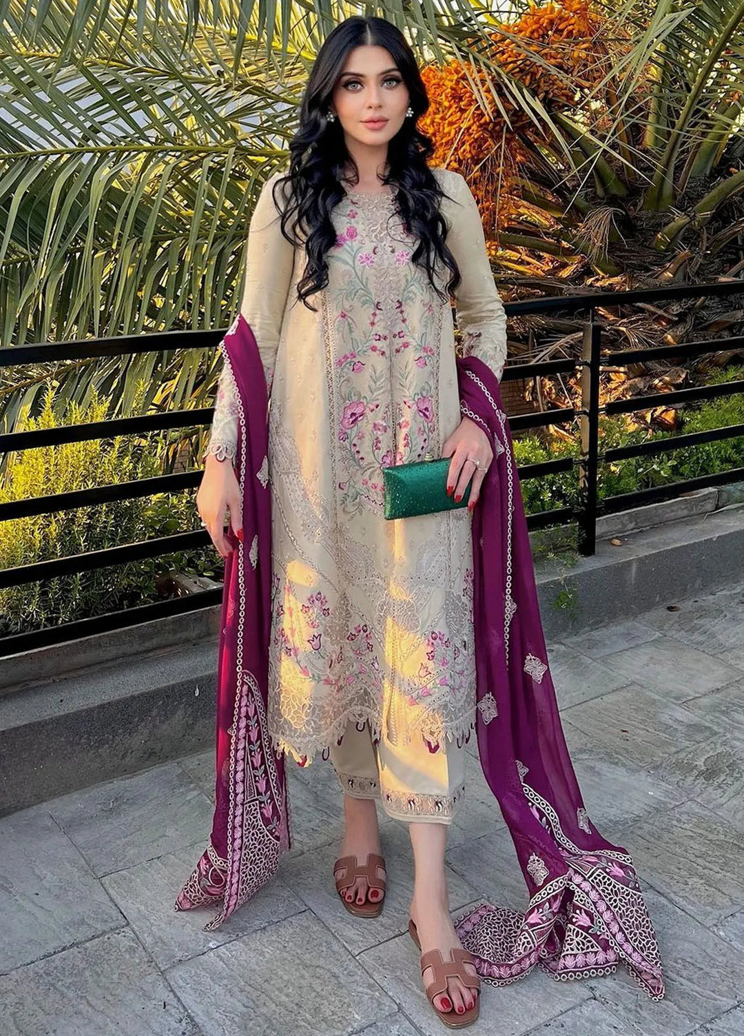 Qlinekari By Qalamkar Embroidered Linen Suit Unstitched 3 Piece QLM24QL LM-01 Faye - Fall Collection