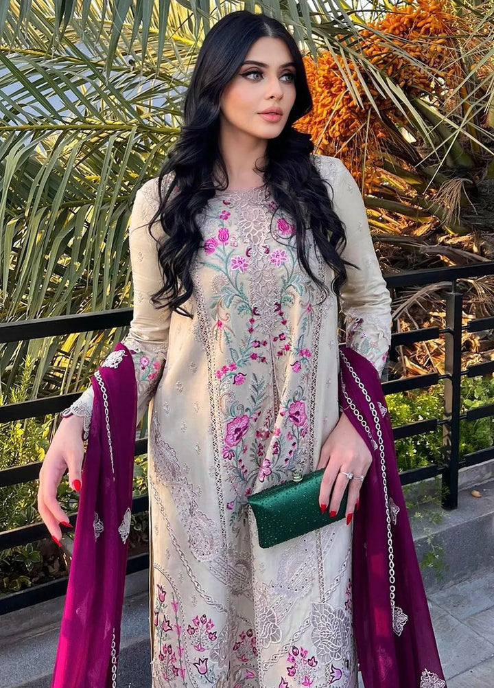 Qlinekari By Qalamkar Embroidered Linen Suit Unstitched 3 Piece QLM24QL LM-01 Faye - Fall Collection