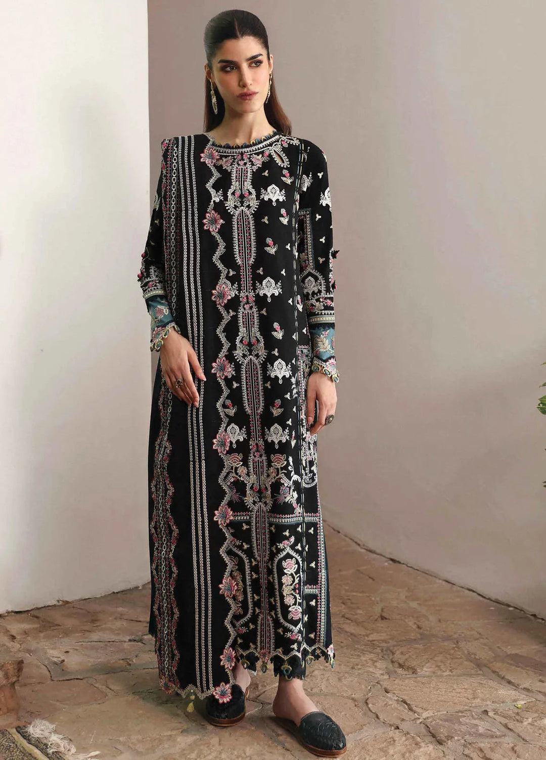 Qlinekari By Qalamkar Embroidered Linen Suit Unstitched 3 Piece QLM24QL LM-02 Ria - Fall Collection