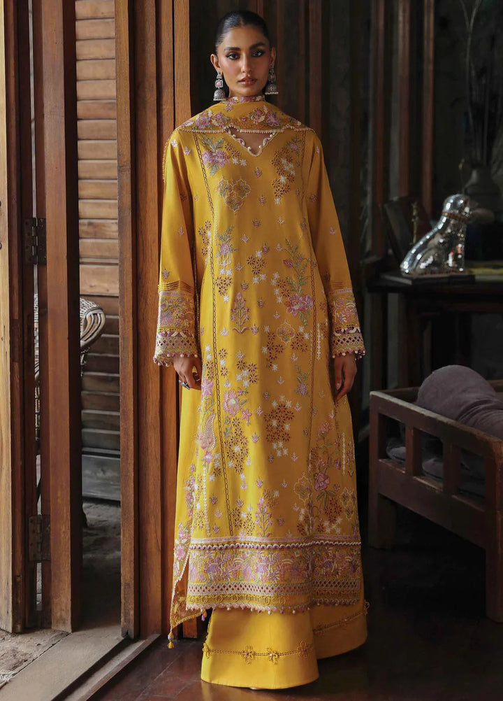Qlinekari By Qalamkar Embroidered Linen Suit Unstitched 3 Piece QLM24QL LM-04 Sinsead - Fall Collection