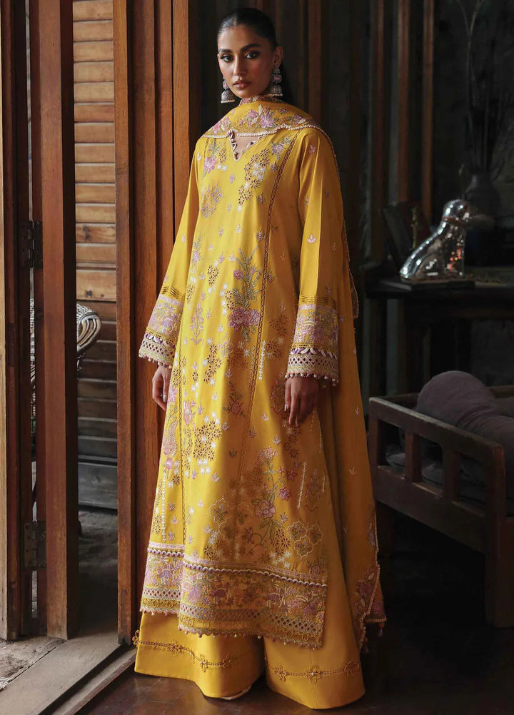Qlinekari By Qalamkar Embroidered Linen Suit Unstitched 3 Piece QLM24QL LM-04 Sinsead - Fall Collection