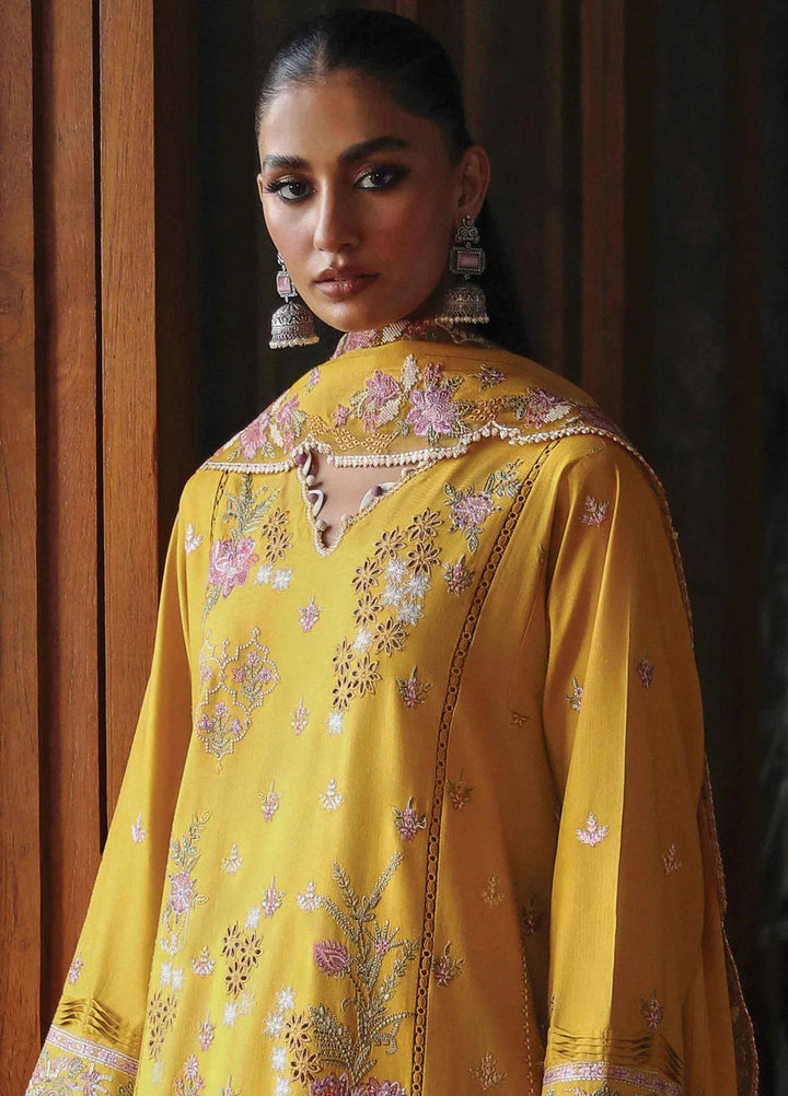Qlinekari By Qalamkar Embroidered Linen Suit Unstitched 3 Piece QLM24QL LM-04 Sinsead - Fall Collection