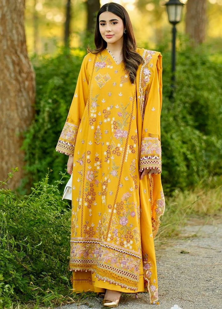 Qlinekari By Qalamkar Embroidered Linen Suit Unstitched 3 Piece QLM24QL LM-04 Sinsead - Fall Collection