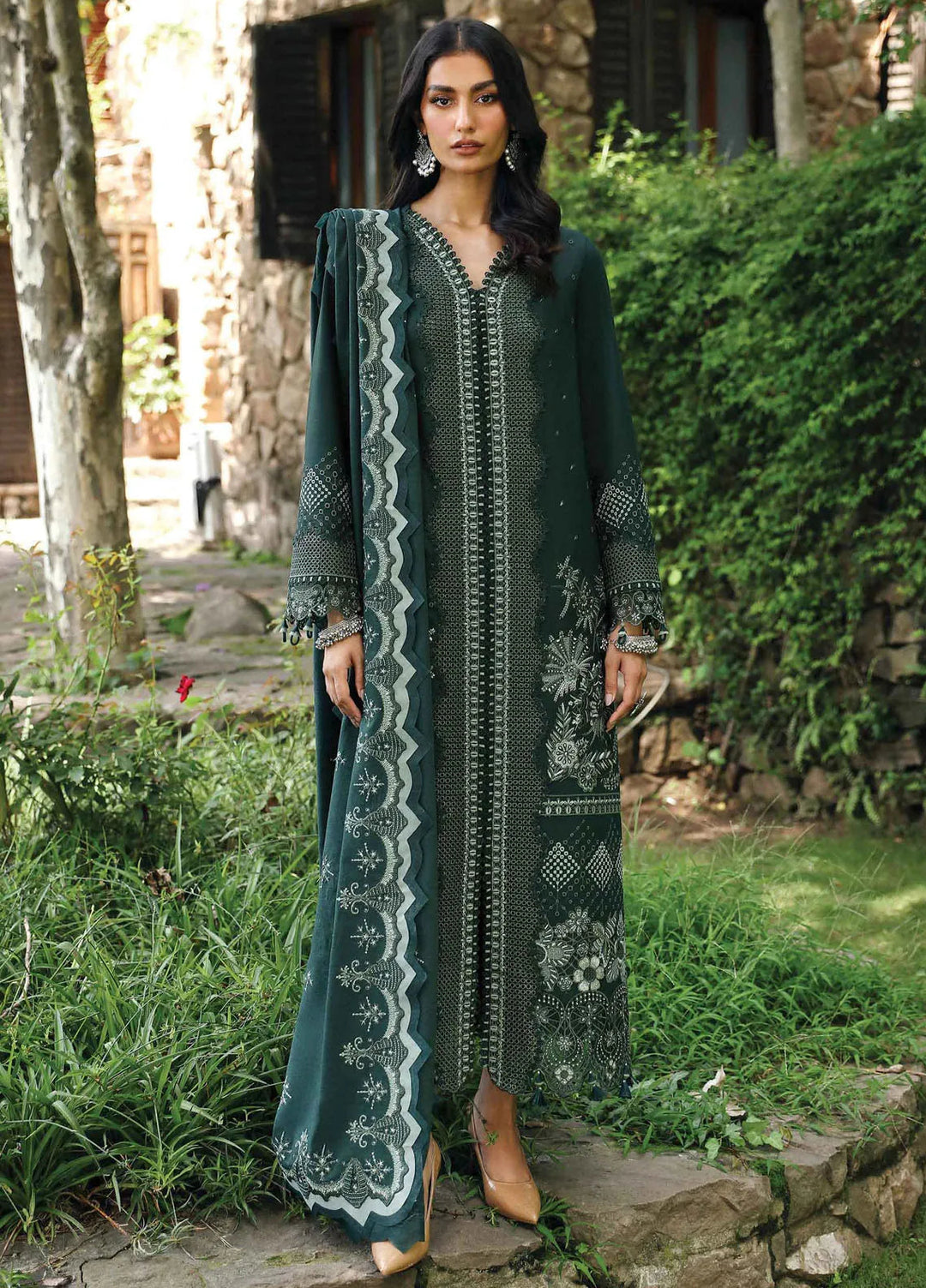Qlinekari By Qalamkar Embroidered Linen Suit Unstitched 3 Piece QLM24QL LM-05 Ailis - Fall Collection