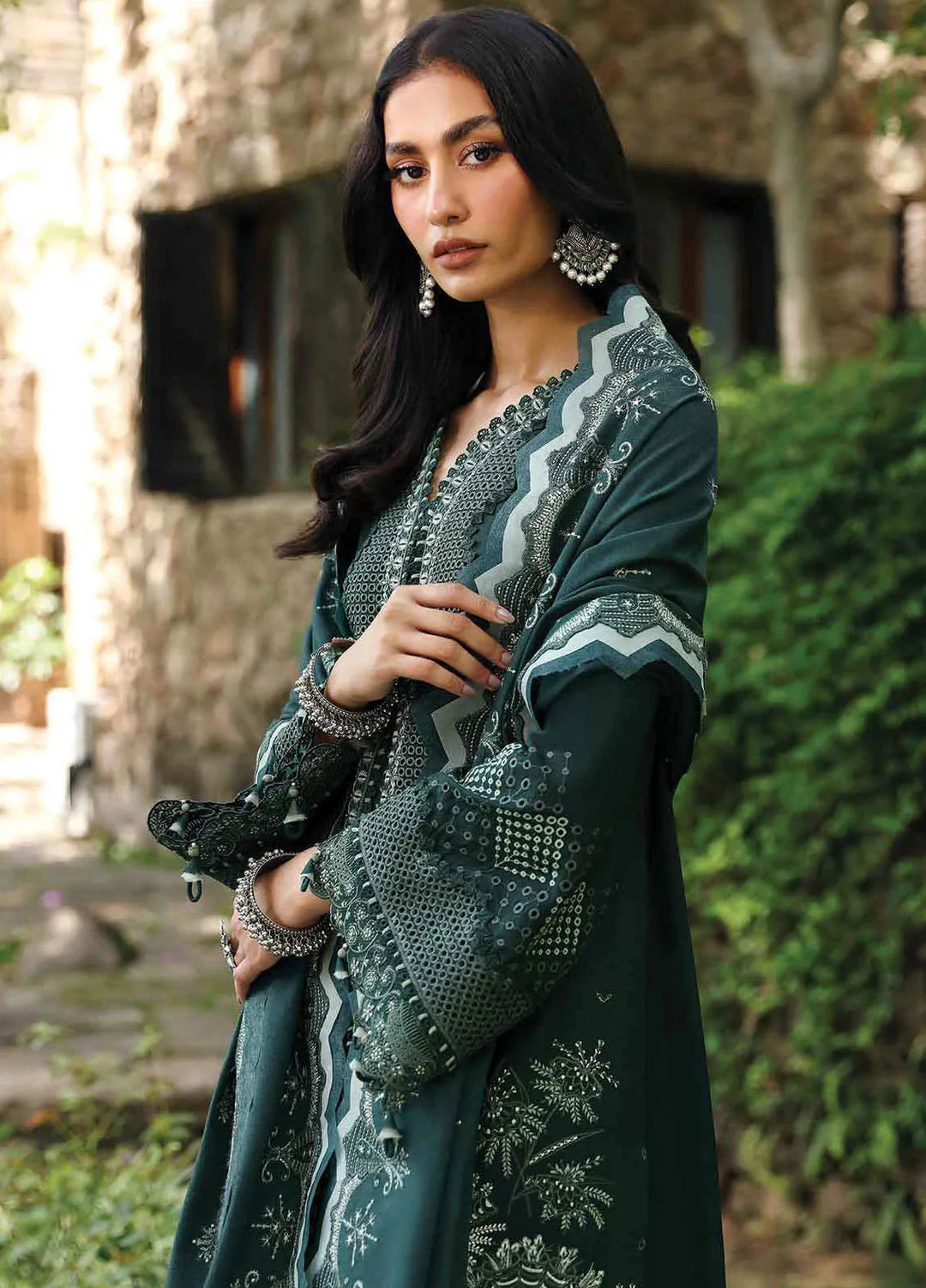 Qlinekari By Qalamkar Embroidered Linen Suit Unstitched 3 Piece QLM24QL LM-05 Ailis - Fall Collection