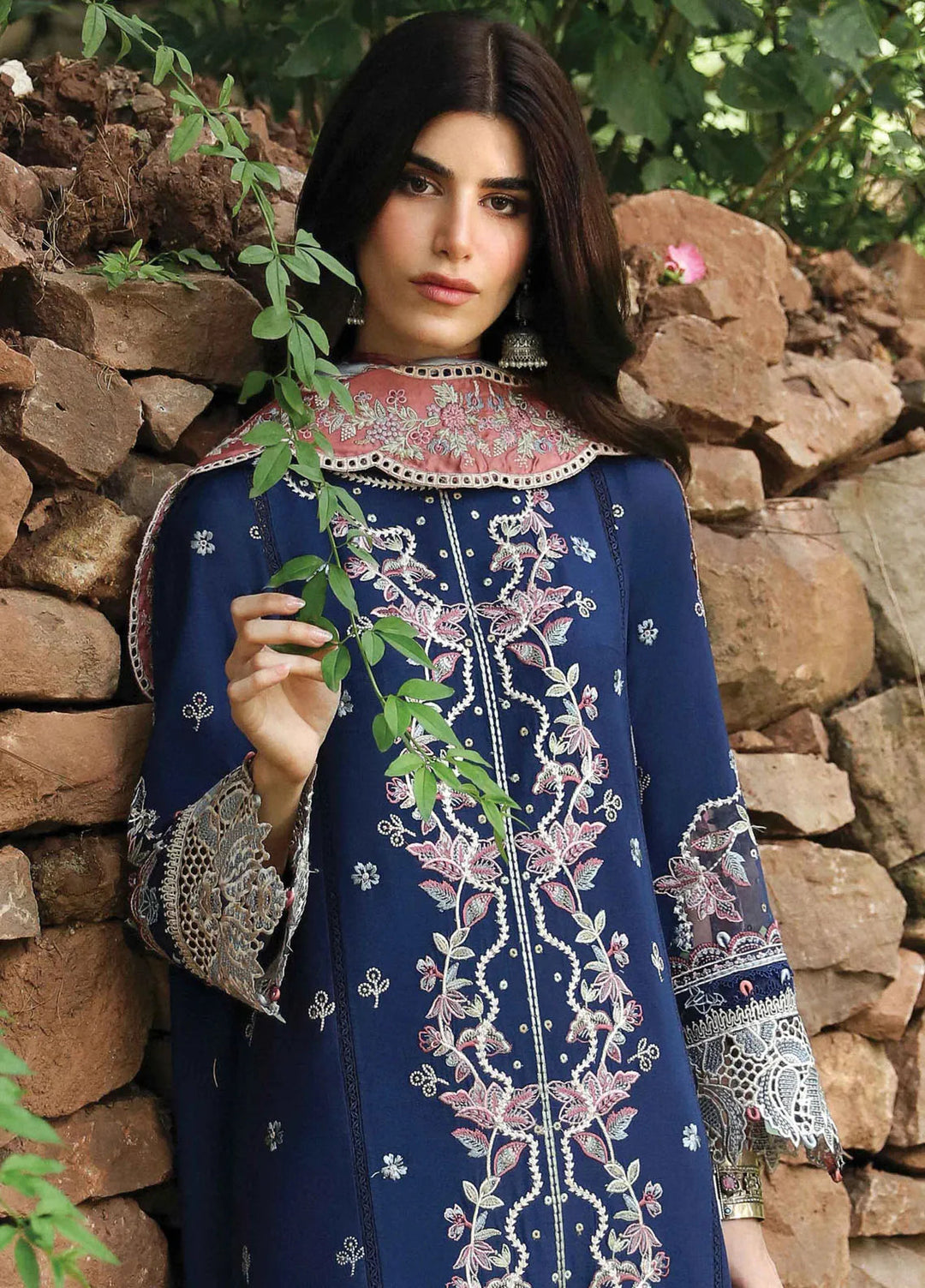 Qlinekari By Qalamkar Embroidered Linen Suit Unstitched 3 Piece QLM24QL LM-06 Cadhla - Fall Collection