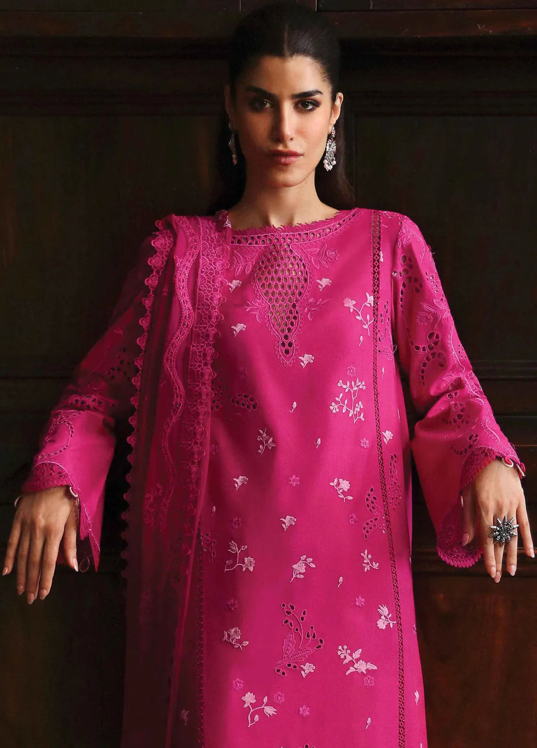 Qlinekari By Qalamkar Embroidered Linen Suit Unstitched 3 Piece QLM24QL LM-07 Neesa - Fall Collection