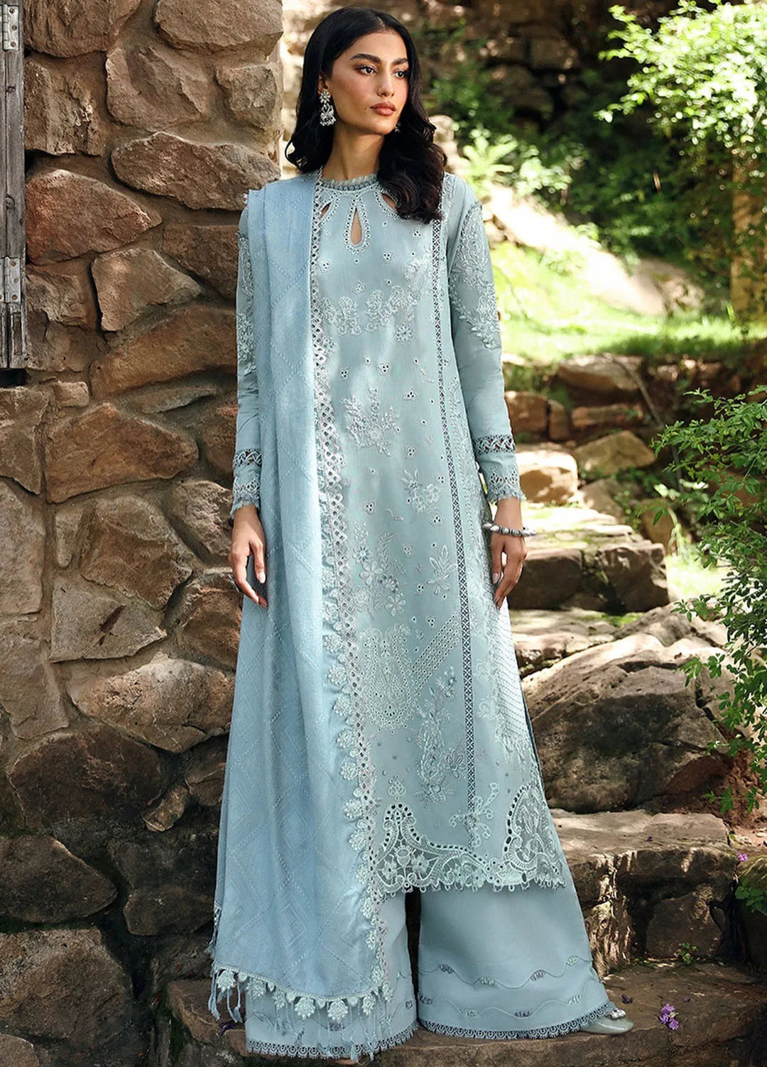 Qlinekari By Qalamkar Embroidered Linen Suit Unstitched 3 Piece QLM24QL LM-08 Neala - Fall Collection