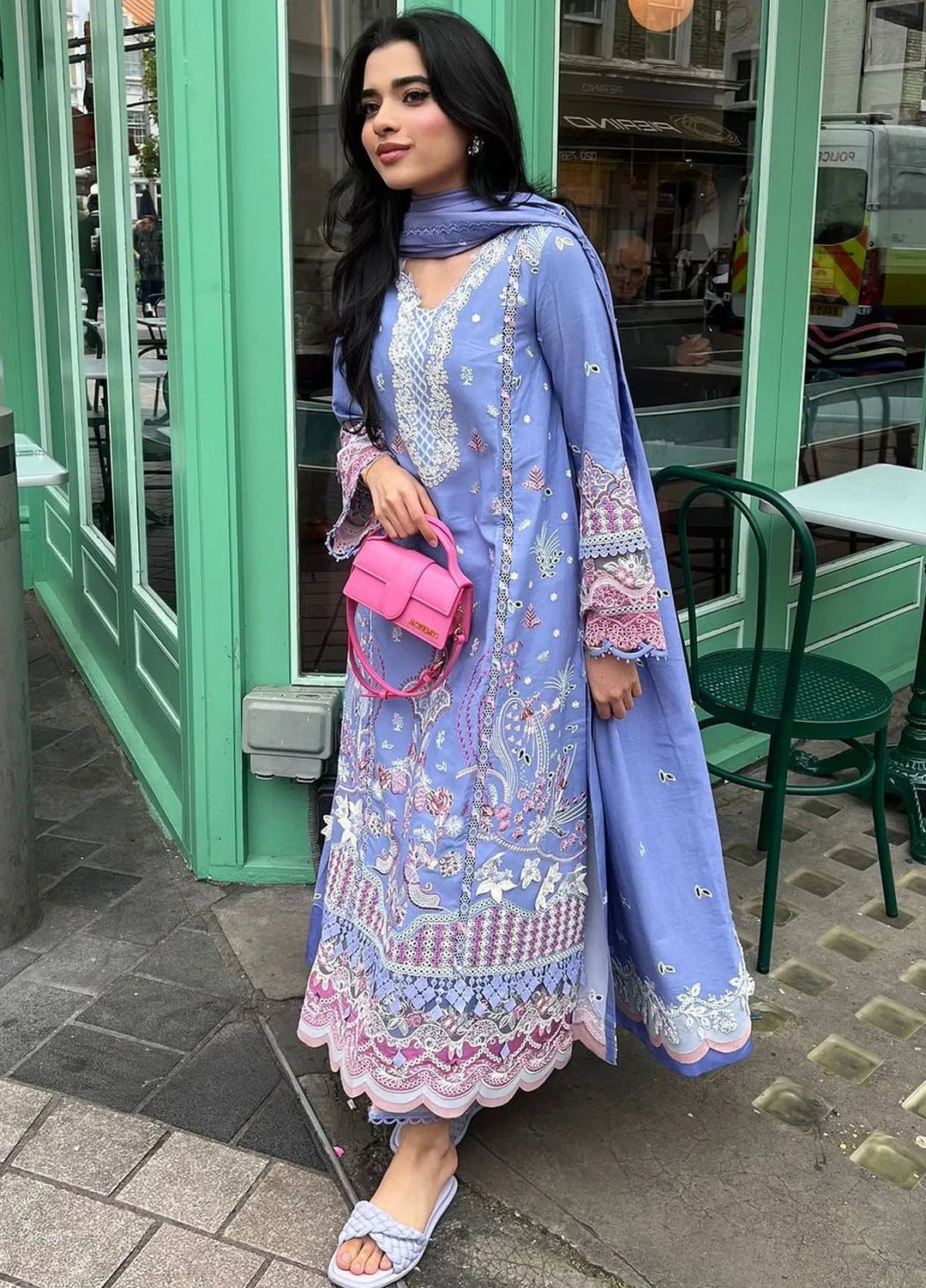 Qlinekari By Qalamkar Embroidered Linen Suit Unstitched 3 Piece QLM24QL LM-09 Lorna - Fall Collection