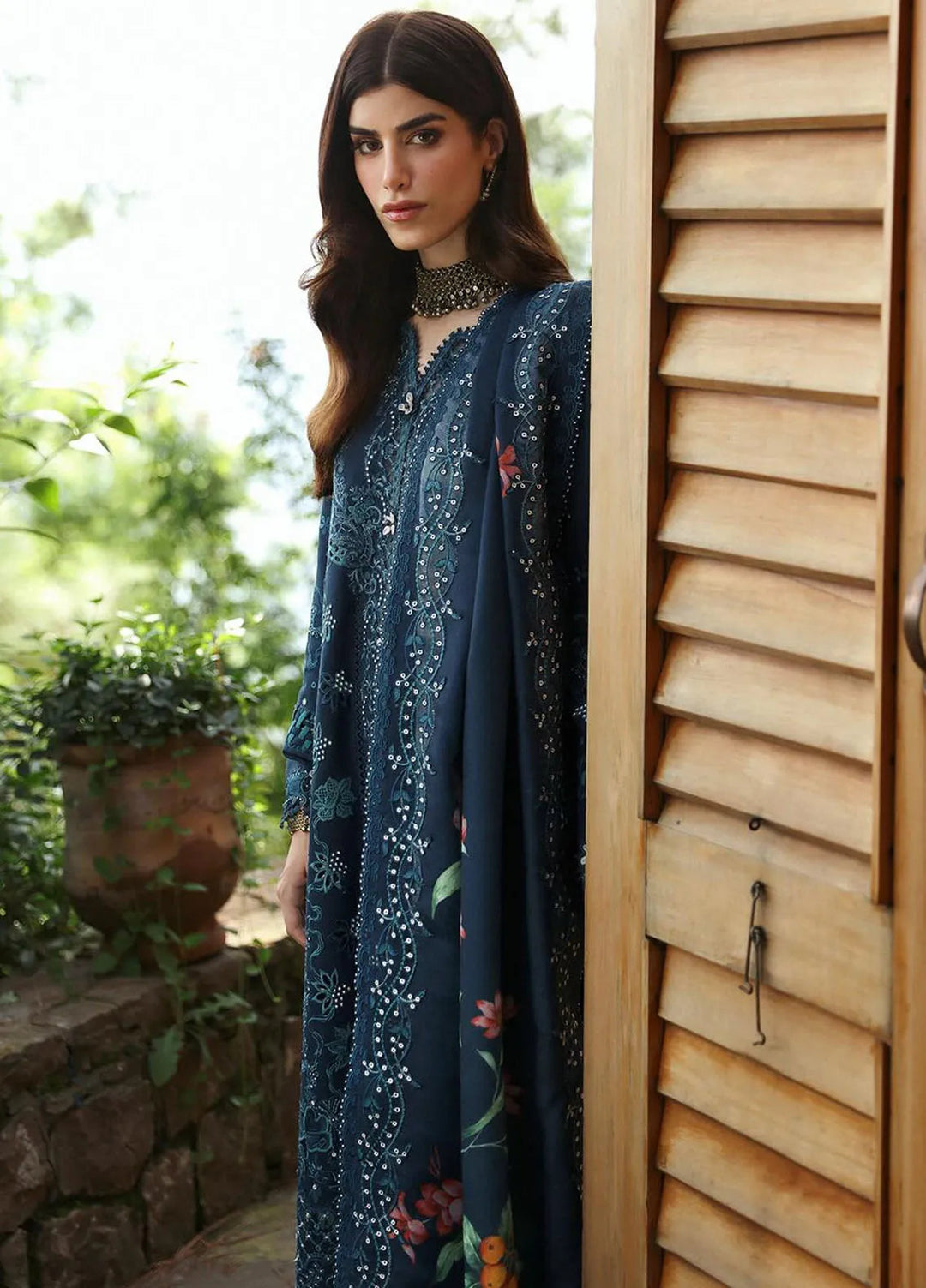 Qlinekari By Qalamkar Embroidered Linen Suit Unstitched 3 Piece QLM24QL LM-10 Tula - Fall Collection