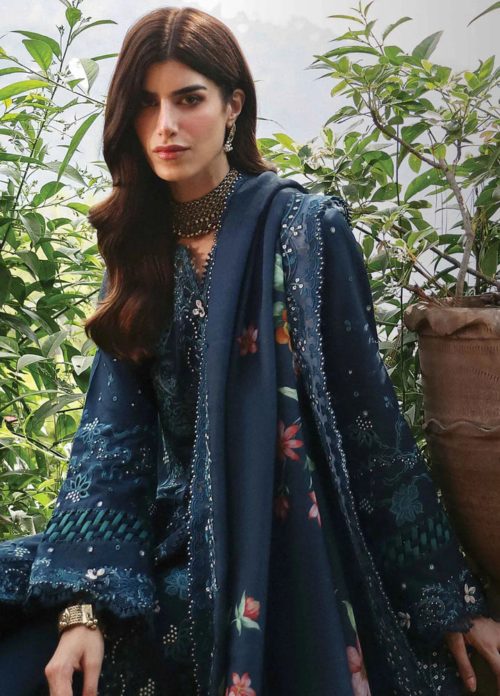 Qlinekari By Qalamkar Embroidered Linen Suit Unstitched 3 Piece QLM24QL LM-10 Tula - Fall Collection