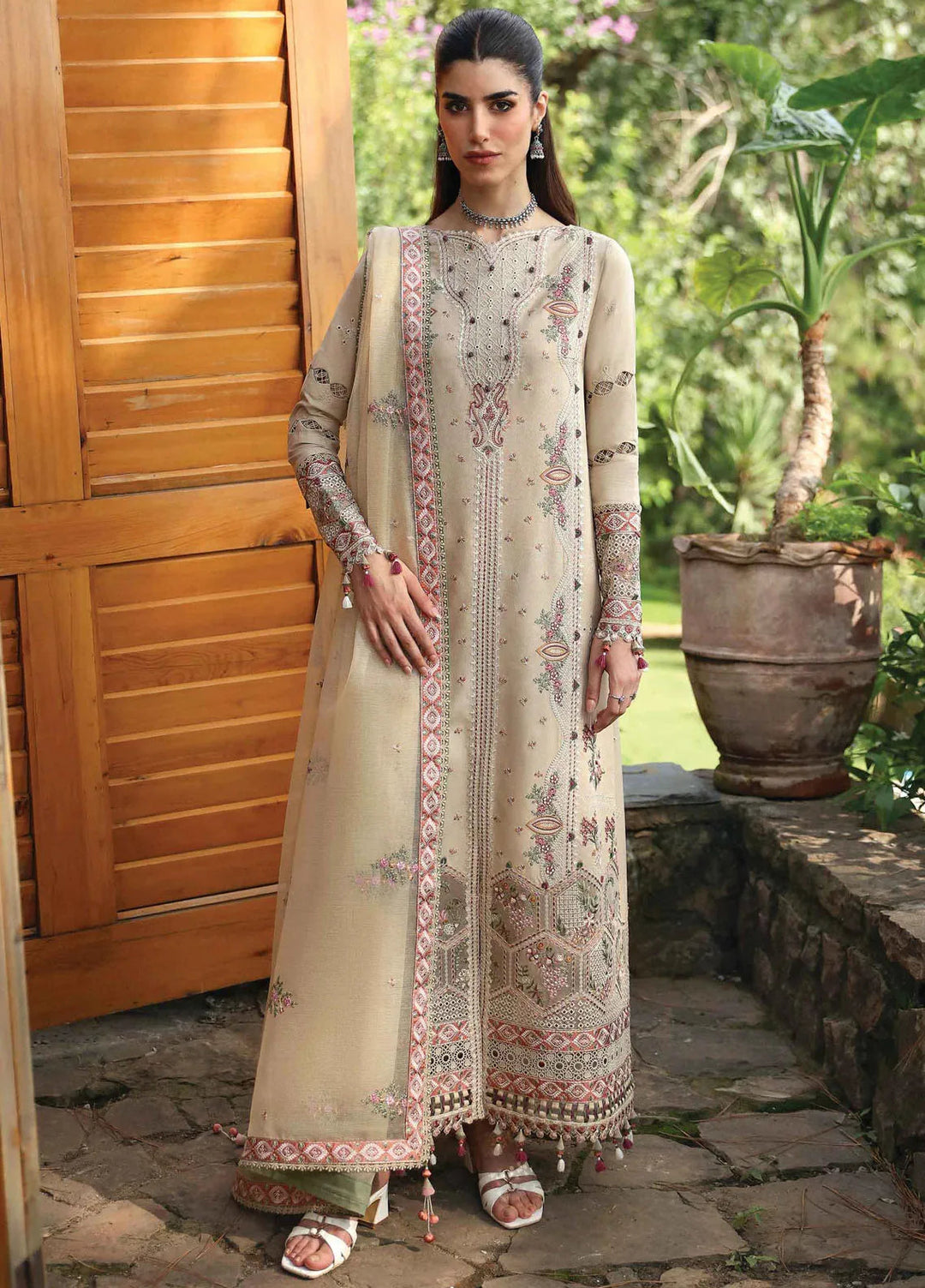 Qlinekari By Qalamkar Embroidered Linen Suit Unstitched 3 Piece QLM24QL LM-11 Zia - Fall Collection