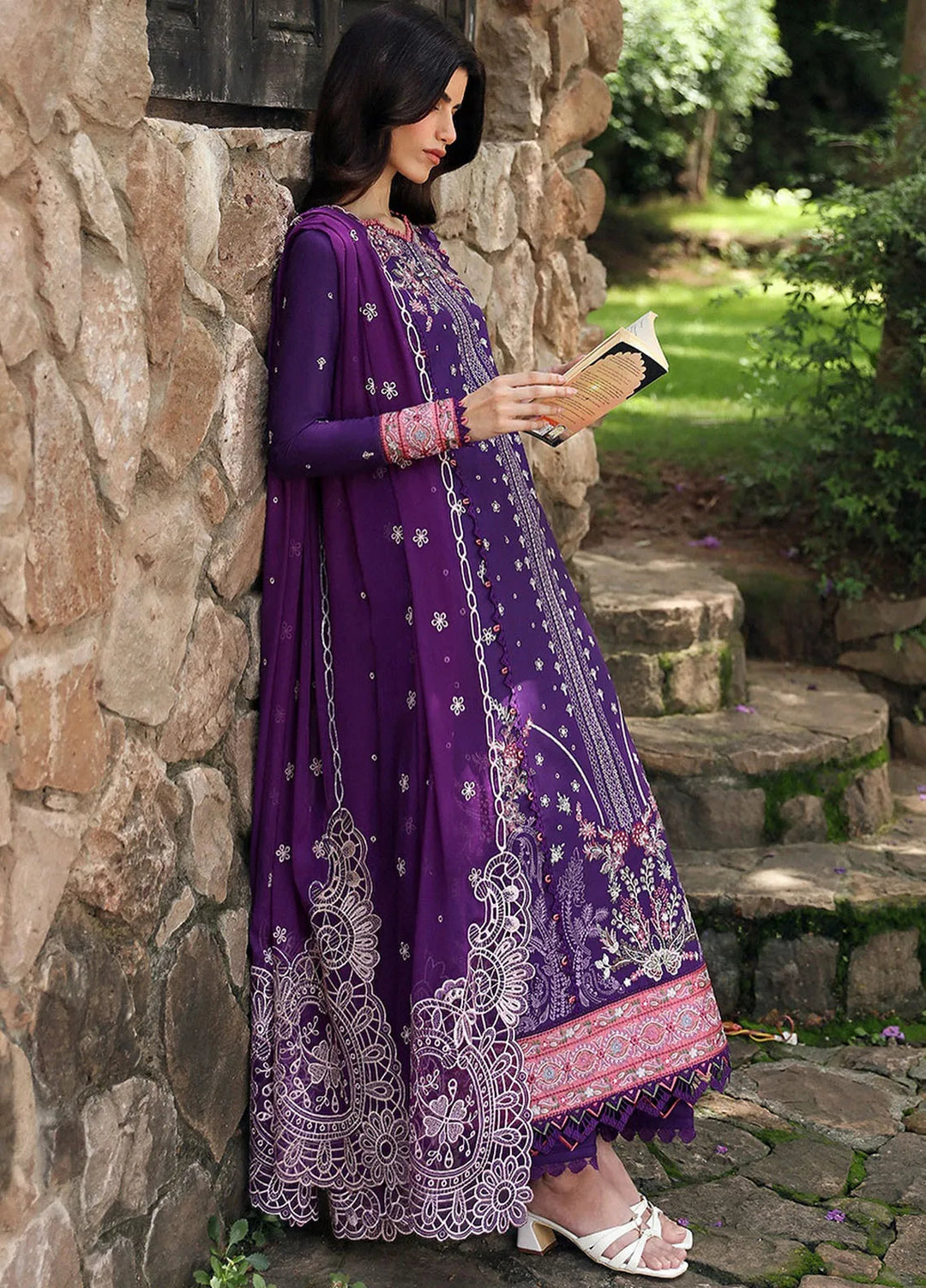 Qlinekari By Qalamkar Embroidered Linen Suit Unstitched 3 Piece QLM24QL LM-15 Eimera - Fall Collection